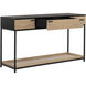 Rosso 55 X 17.75 inch Black / Brown / Matte Black Console Table
